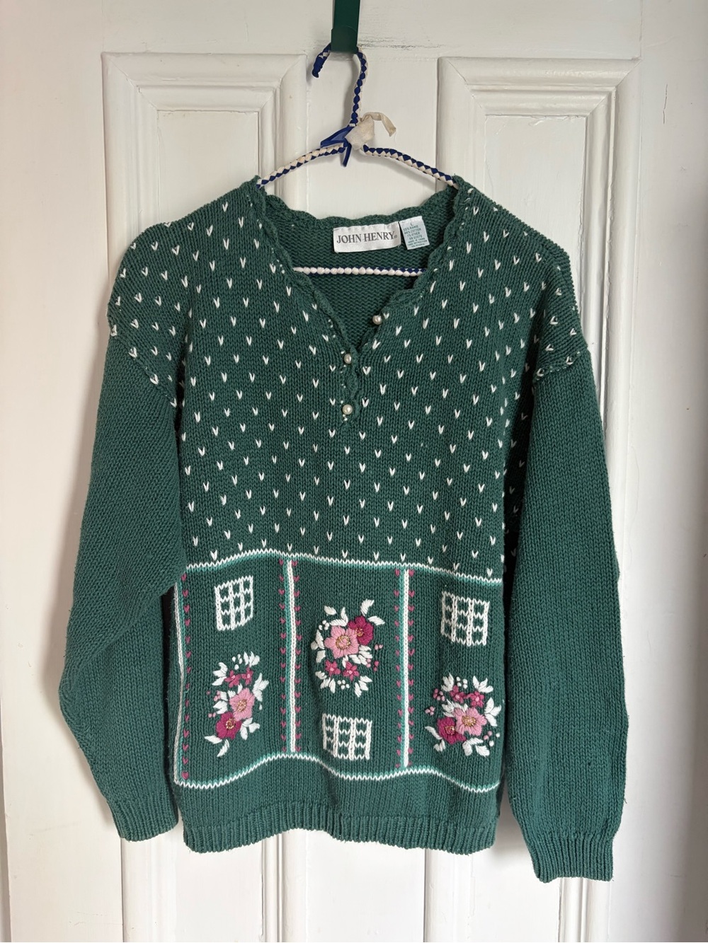 Vintage John Henry Cotton & Ramie Knit Cottagecore Sweater